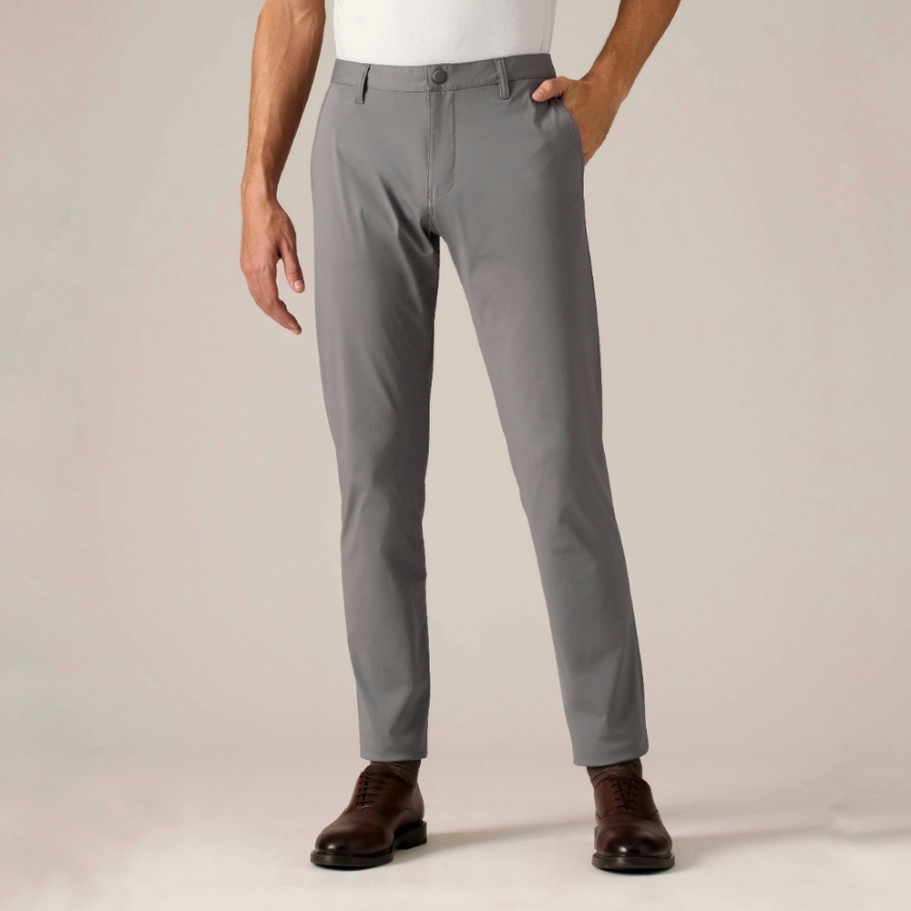 Rhone Men's Gray Slim Tall Inseam Pants